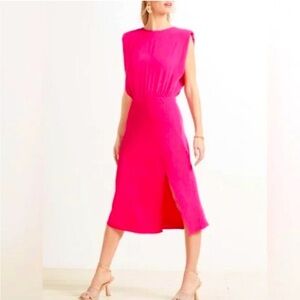 Evereve Vibrant Pink Midi Dress